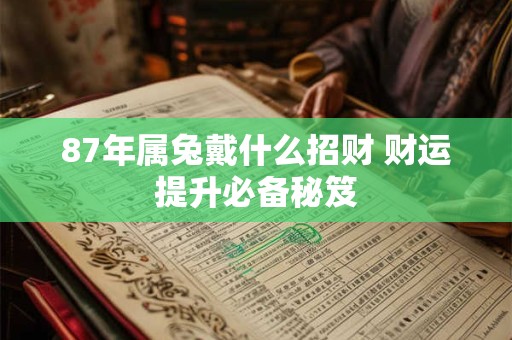 87年属兔戴什么招财 财运提升必备秘笈