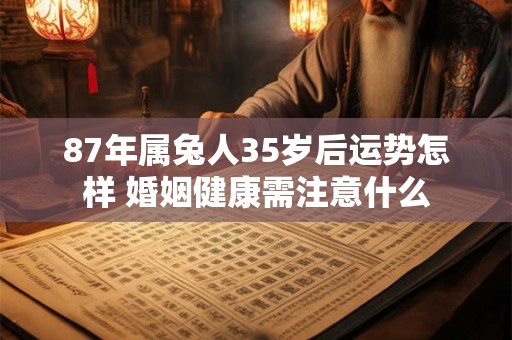 87年属兔人35岁后运势怎样 婚姻健康需注意什么
