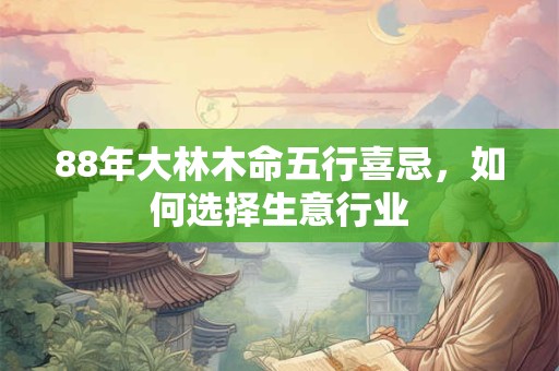 88年大林木命五行喜忌，如何选择生意行业