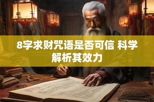 8字求财咒语是否可信 科学解析其效力
