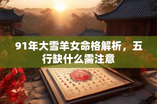 91年大雪羊女命格解析，五行缺什么需注意