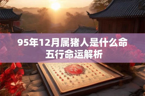 95年12月属猪人是什么命 五行命运解析