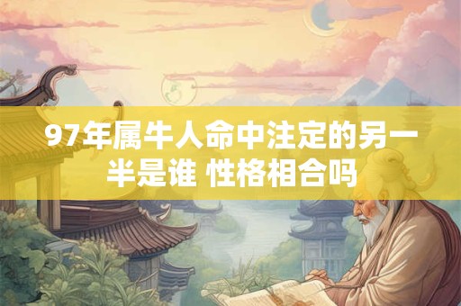 97年属牛人命中注定的另一半是谁 性格相合吗