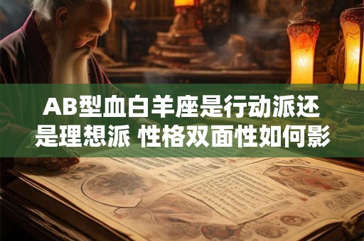 AB型血白羊座是行动派还是理想派 性格双面性如何影响人生