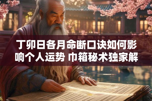 丁卯日各月命断口诀如何影响个人运势 巾箱秘术独家解析
