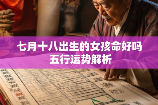 七月十八出生的女孩命好吗 五行运势解析