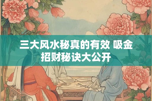 三大风水秘真的有效 吸金招财秘诀大公开