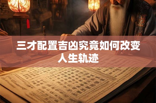 三才配置吉凶究竟如何改变人生轨迹