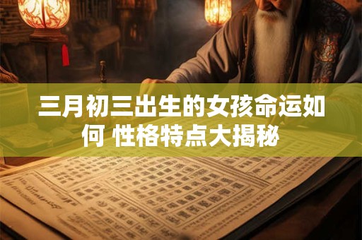 三月初三出生的女孩命运如何 性格特点大揭秘