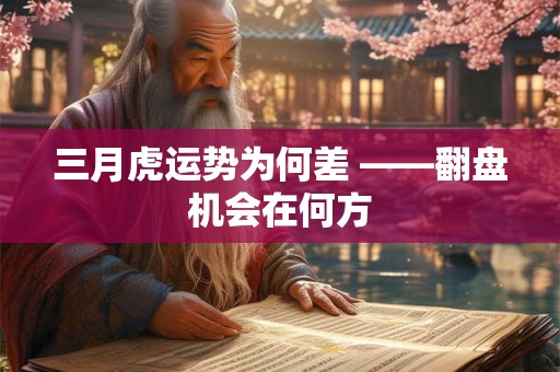 三月虎运势为何差 ——翻盘机会在何方 三月虎运势为何差 ——翻盘机会在何方