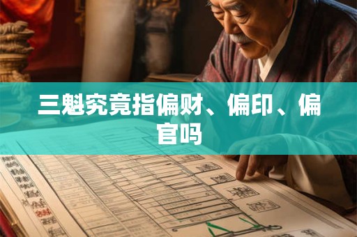 三魁究竟指偏财、偏印、偏官吗