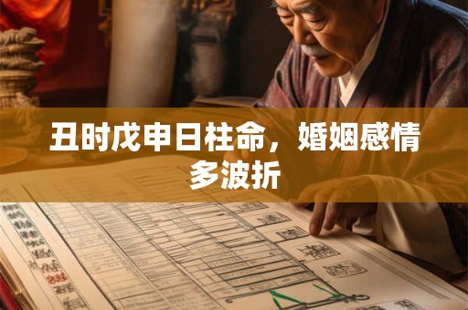 丑时戊申日柱命，婚姻感情多波折