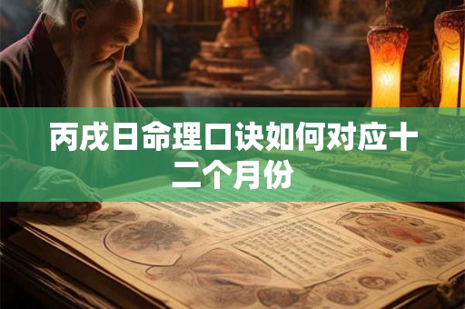 丙戌日命理口诀如何对应十二个月份