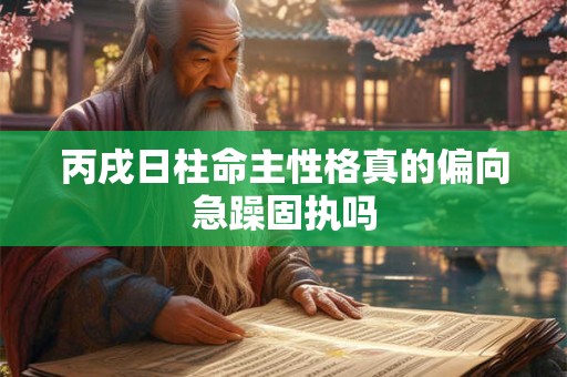 丙戌日柱命主性格真的偏向急躁固执吗