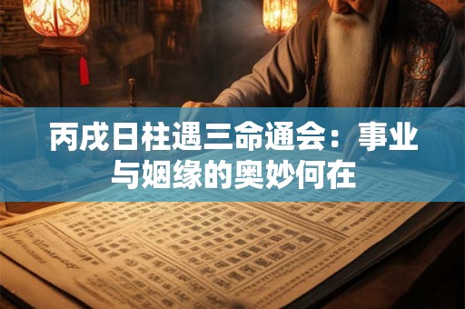 丙戌日柱遇三命通会：事业与姻缘的奥妙何在