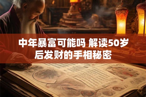 中年暴富可能吗 解读50岁后发财的手相秘密