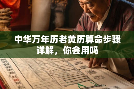 中华万年历老黄历算命步骤详解，你会用吗