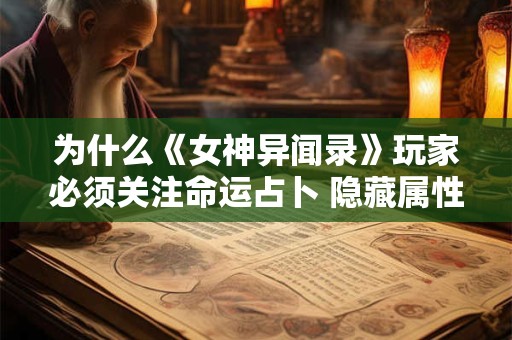 为什么《女神异闻录》玩家必须关注命运占卜 隐藏属性加成的终极指南