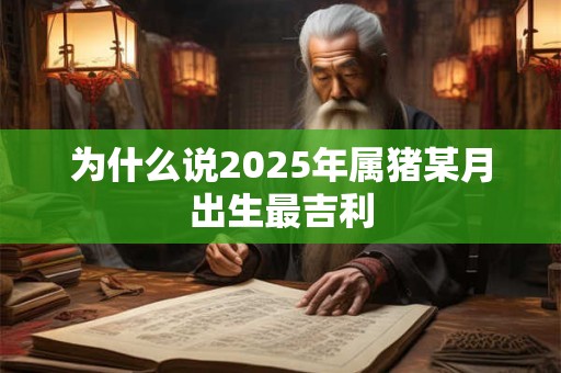 为什么说2025年属猪某月出生最吉利