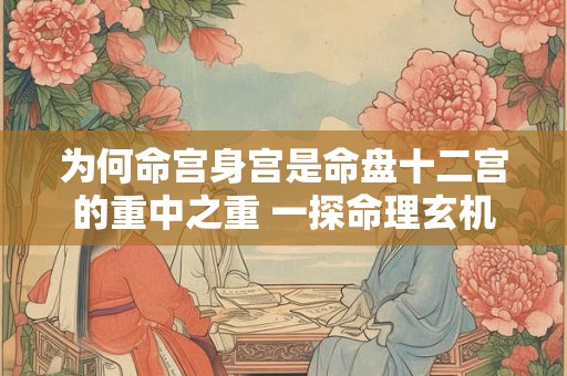 为何命宫身宫是命盘十二宫的重中之重 一探命理玄机