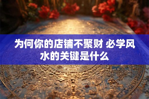 为何你的店铺不聚财 必学风水的关键是什么