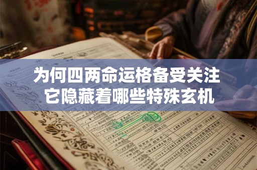 为何四两命运格备受关注 它隐藏着哪些特殊玄机 为何四两命运格备受关注 它隐藏着哪些特殊玄机