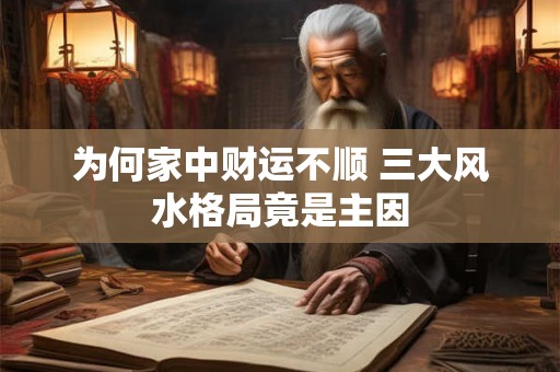 为何家中财运不顺 三大风水格局竟是主因