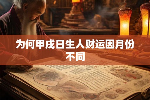 为何甲戌日生人财运因月份不同
