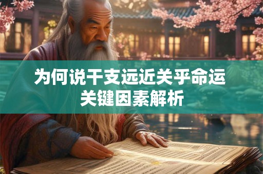 为何说干支远近关乎命运 关键因素解析
