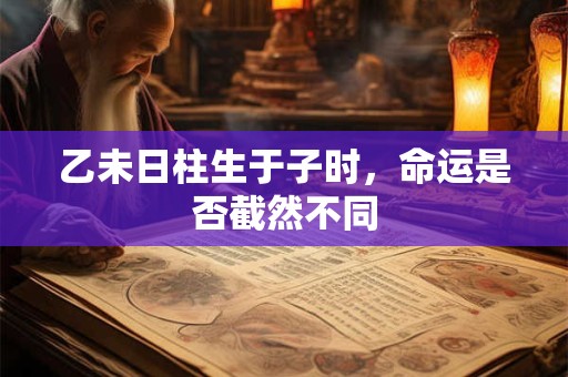 乙未日柱生于子时，命运是否截然不同