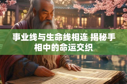 事业线与生命线相连 揭秘手相中的命运交织