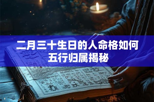 二月三十生日的人命格如何 五行归属揭秘