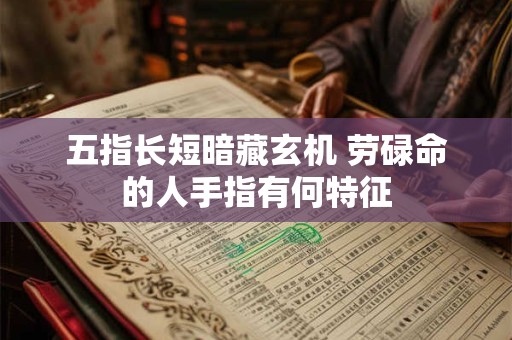五指长短暗藏玄机 劳碌命的人手指有何特征