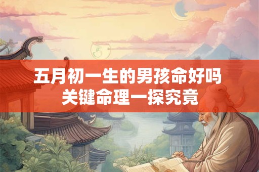 五月初一生的男孩命好吗 关键命理一探究竟