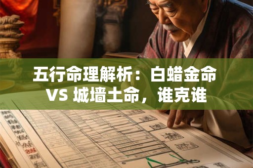 五行命理解析：白蜡金命 VS 城墙土命，谁克谁