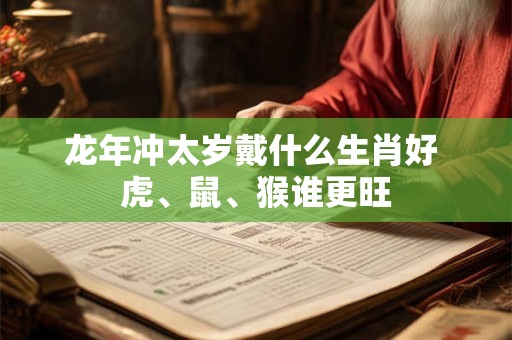 龙年冲太岁戴什么生肖好 虎、鼠、猴谁更旺