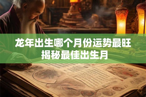 龙年出生哪个月份运势最旺 揭秘最佳出生月