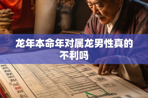 龙年本命年对属龙男性真的不利吗