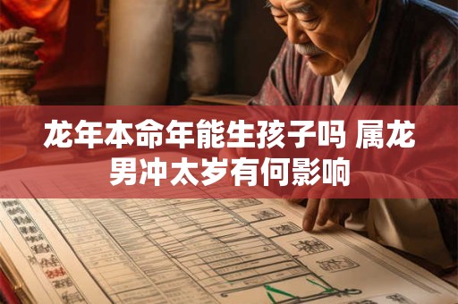 龙年本命年能生孩子吗 属龙男冲太岁有何影响