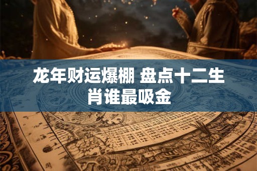 龙年财运爆棚 盘点十二生肖谁最吸金