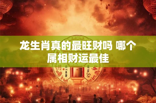 龙生肖真的最旺财吗 哪个属相财运最佳