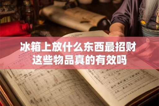 冰箱上放什么东西最招财 这些物品真的有效吗