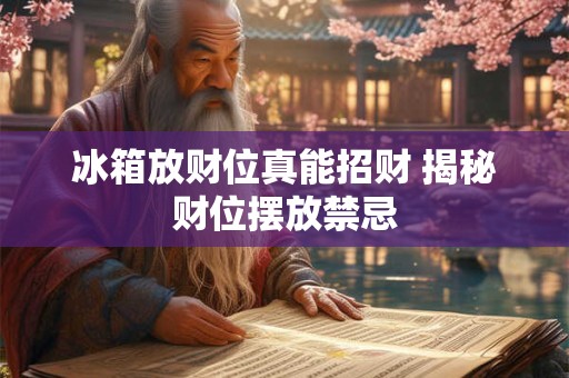 详细阅读:冰箱放财位真能招财 揭秘财位摆放禁忌 冰箱放财位真能招财 揭秘财位摆放禁忌