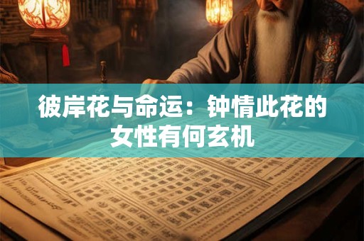 彼岸花与命运：钟情此花的女性有何玄机
