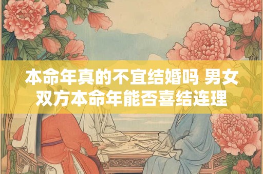 本命年真的不宜结婚吗 男女双方本命年能否喜结连理