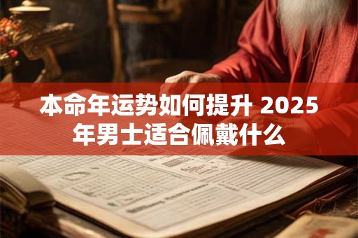 本命年运势如何提升 2025年男士适合佩戴什么