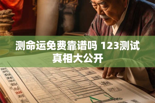测命运免费靠谱吗 123测试真相大公开