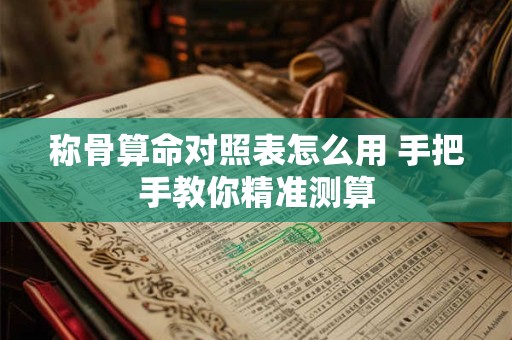 称骨算命对照表怎么用 手把手教你精准测算