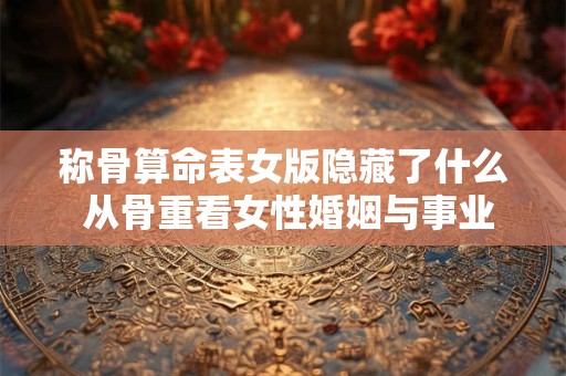 称骨算命表女版隐藏了什么 从骨重看女性婚姻与事业