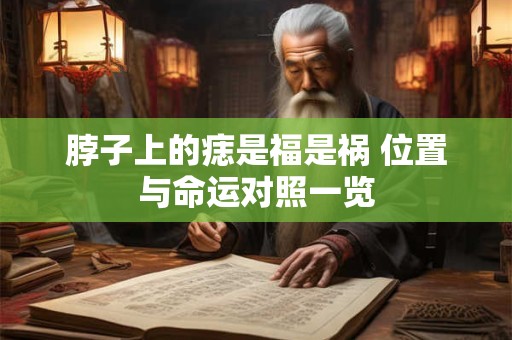 脖子上的痣是福是祸 位置与命运对照一览
